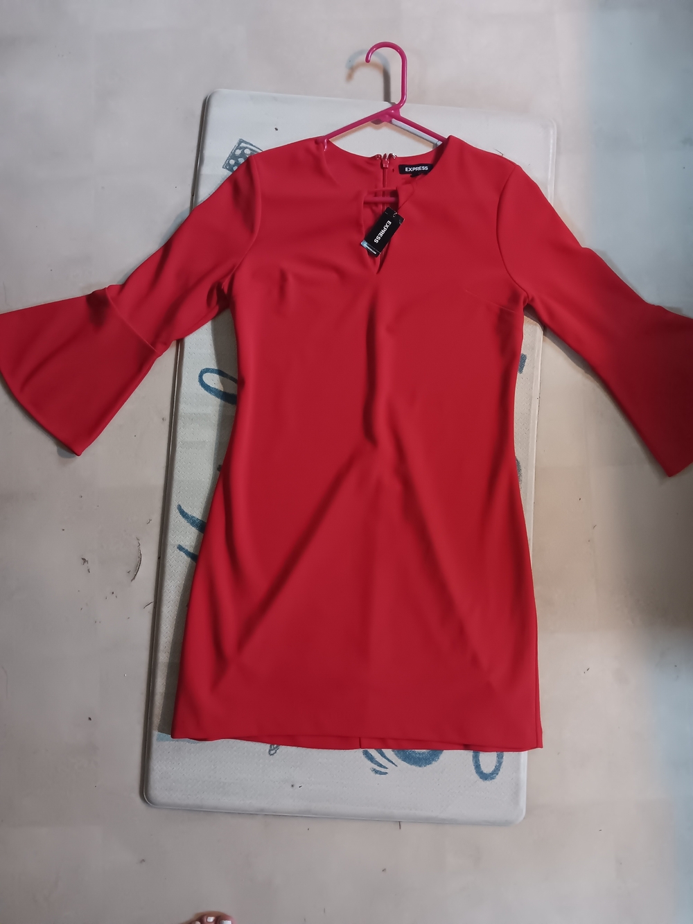 With Tags Express Red Bell Sleeve Maxi Dress